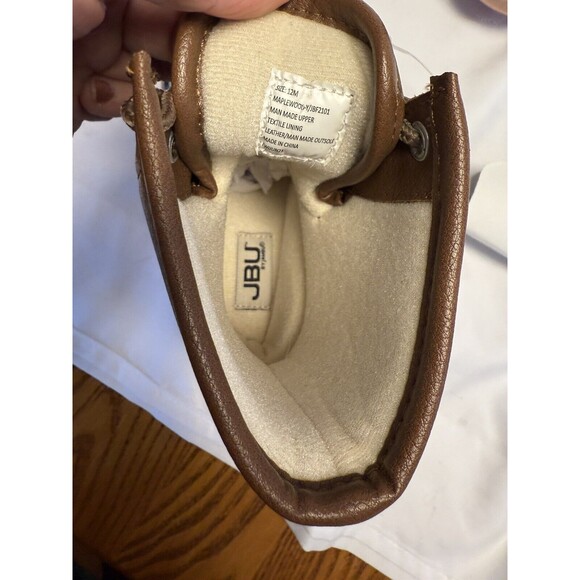 JBU Maplewood Girls/Boys Navy/Tan Waterproof Rubber Duck Boots  Size 12 New - Picture 11 of 13